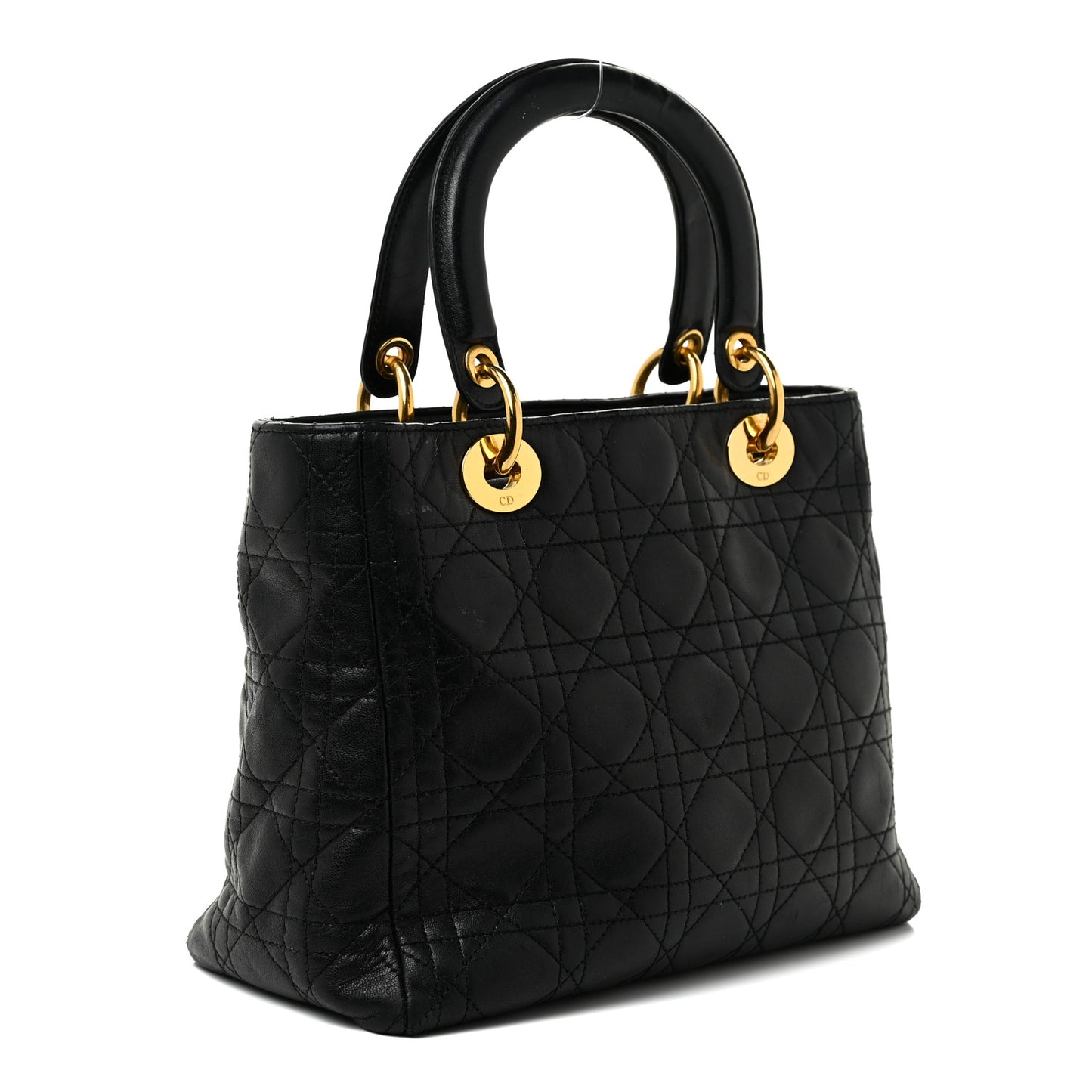 Lambskin Cannage Medium Lady Dior Black