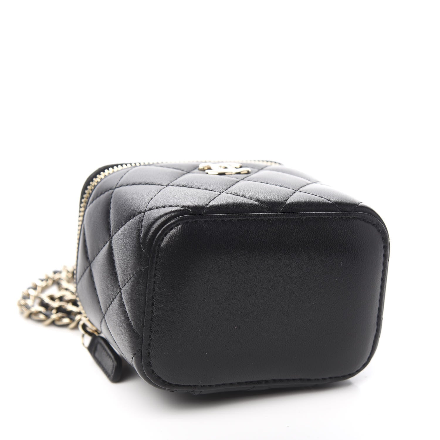 Chanel Lambskin Quilted Trendy Mini Vanity Case With Chain Black 3 of 9