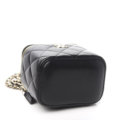 Chanel Lambskin Quilted Trendy Mini Vanity Case With Chain Black 3 of 9