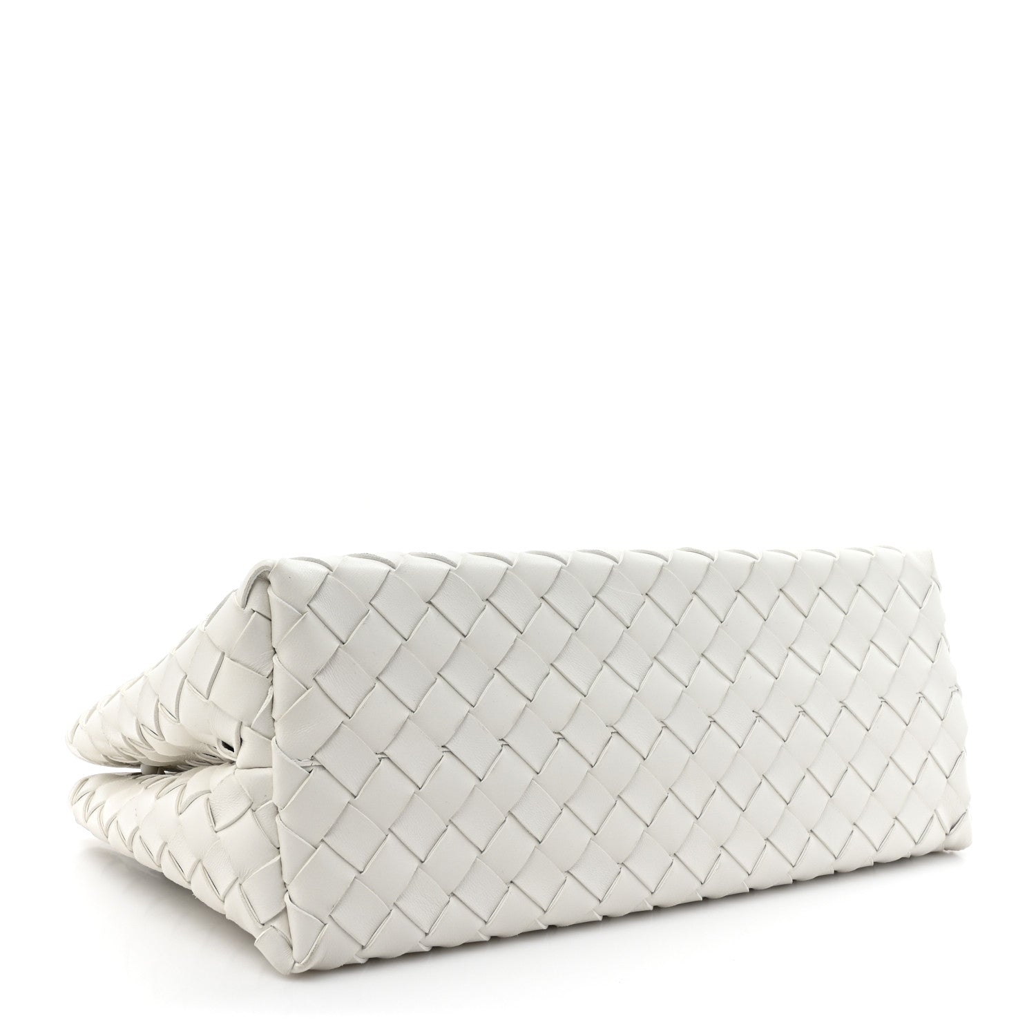 Bottega Veneta Nappa Intrecciato Small East West Andiamo Shoulder Bag White 4 of 15
