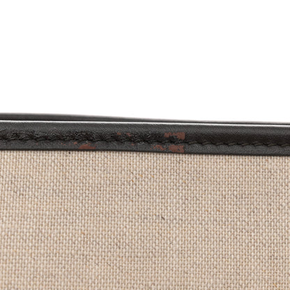 Salvatore Ferragamo Hickory Calfskin Canvas Cutout The Studio Box Bag Beige Brown 13 of 15