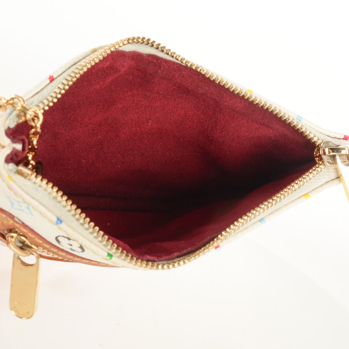 Monogram Multicolor Pochette Plate MM White