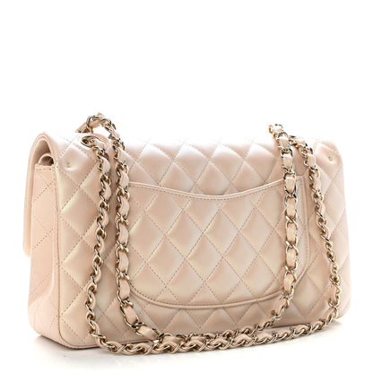 Chanel Iridescent Calfskin Quilted Medium Double Flap Beige 3 of 10