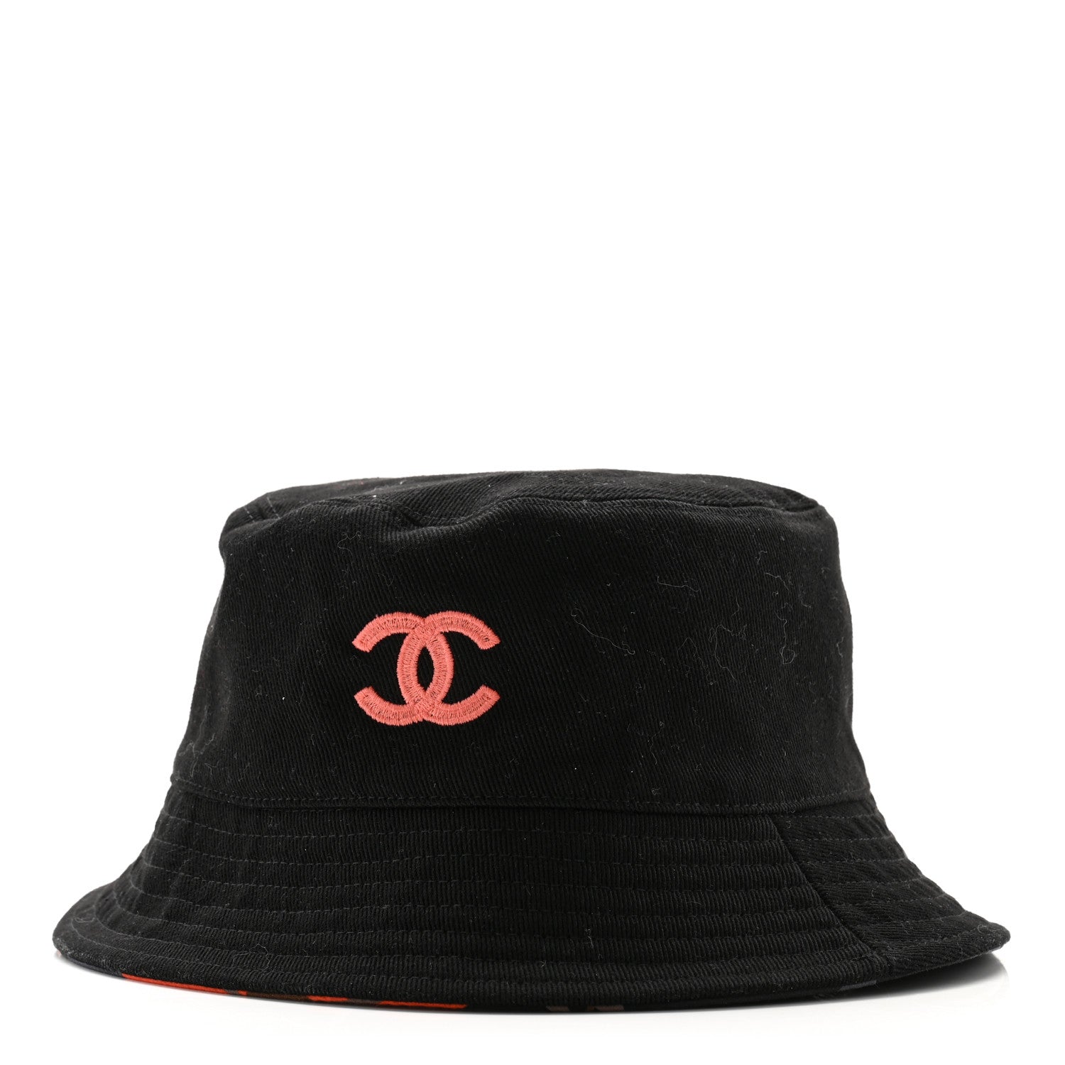 Chanel Canvas Reversible CC Bucket Hat S Black Multicolor 1 of 16