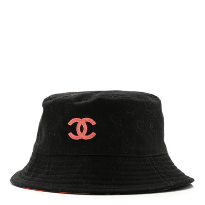 Chanel Canvas Reversible CC Bucket Hat S Black Multicolor 1 of 16