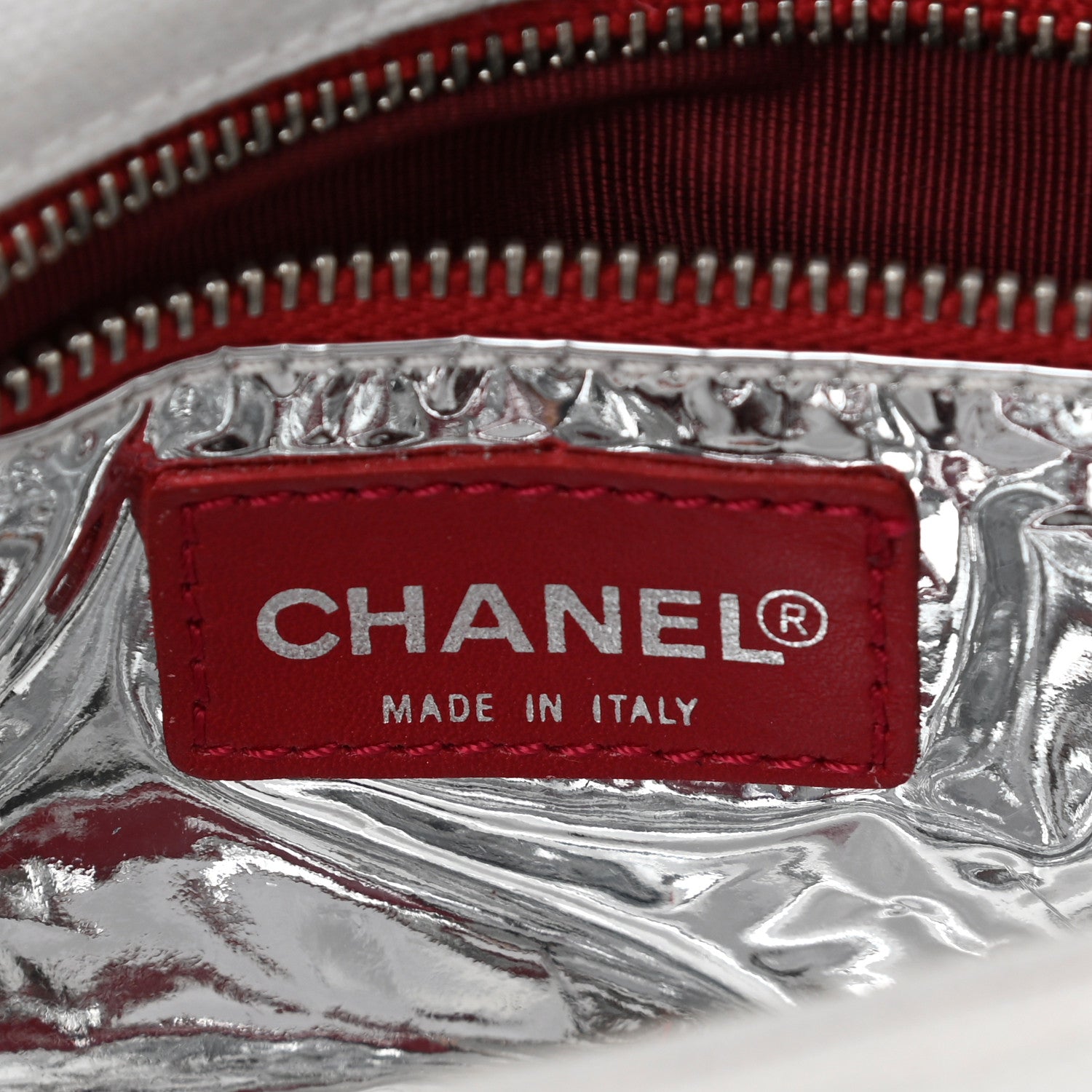Chanel Metallic Lambskin Canvas CC N°5 Flap White 6 of 10