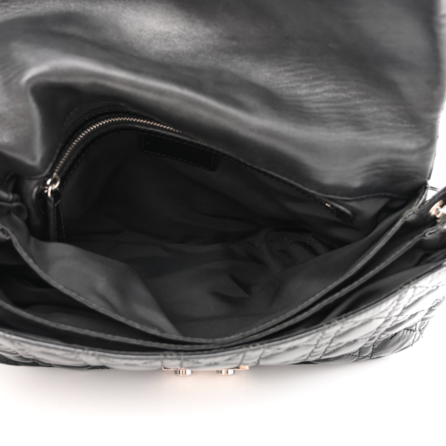 Christian Dior Patent Cannage New Lock Flap Black 5 of 19
