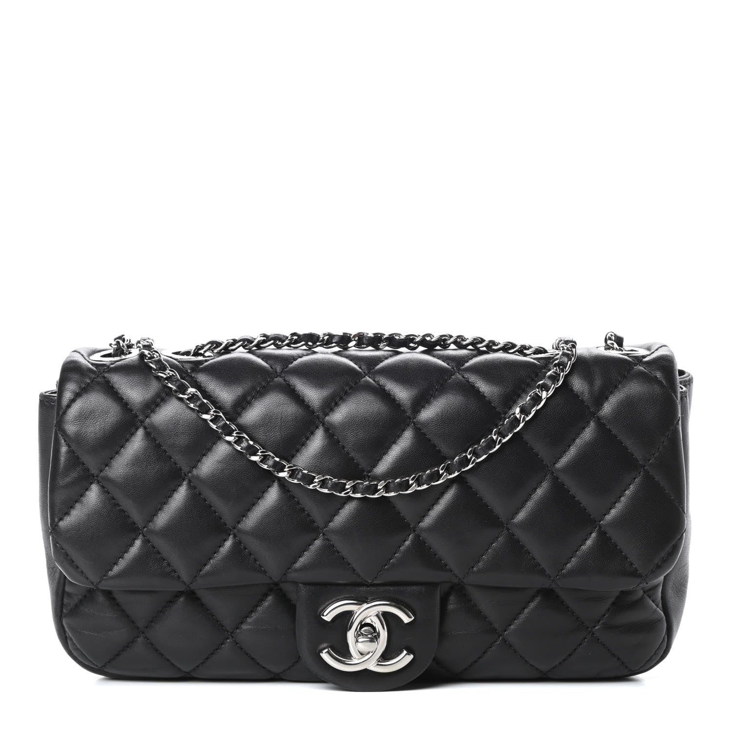 Chanel Lambskin Quilted Medium Coco Rain Flap Black 1 of 15