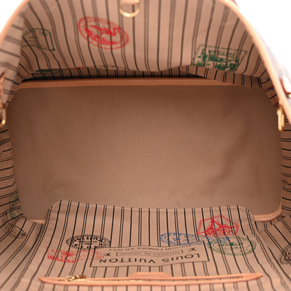 Louis Vuitton Monogram Stamped Inside Out Neverfull Bandouliere GM Beige 5 of 11