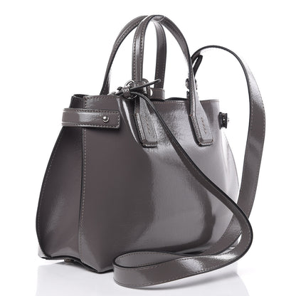 Burberry Soft Calfskin Small Banner Tote Sepia Grey 3 of 9