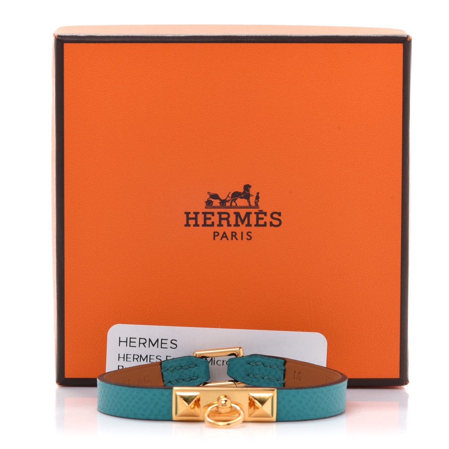 Hermes Epsom Micro Rivale Bracelet M Bleu Paon 7 of 7