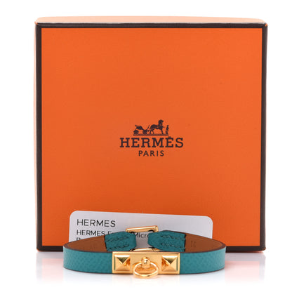 Hermes Epsom Micro Rivale Bracelet M Bleu Paon 7 of 7