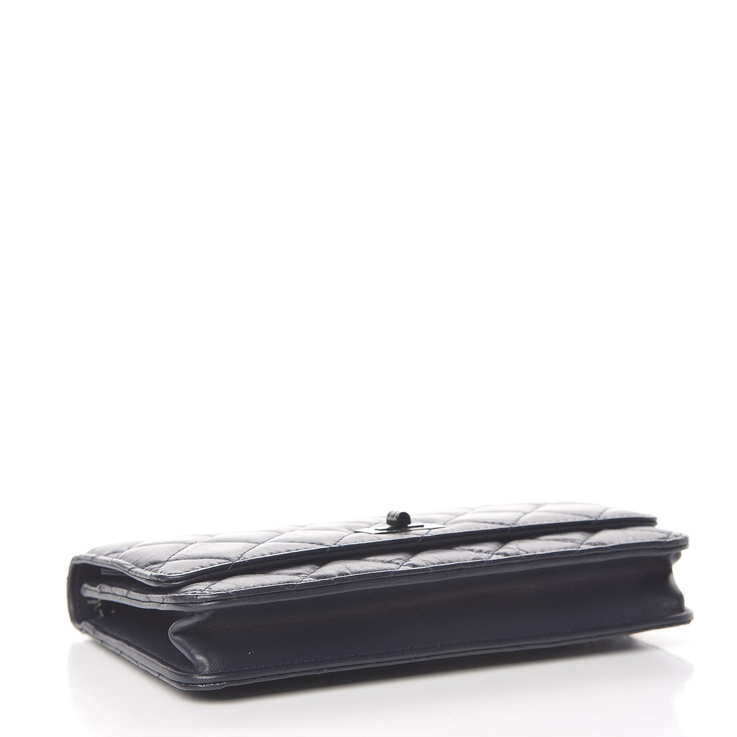 Aged Calfskin Quilted Reissue Wallet On Chain WOC Navy