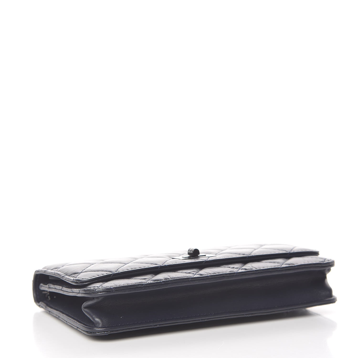 Chanel Aged Calfskin Quilted Reissue Wallet On Chain WOC Navy 4 of 11