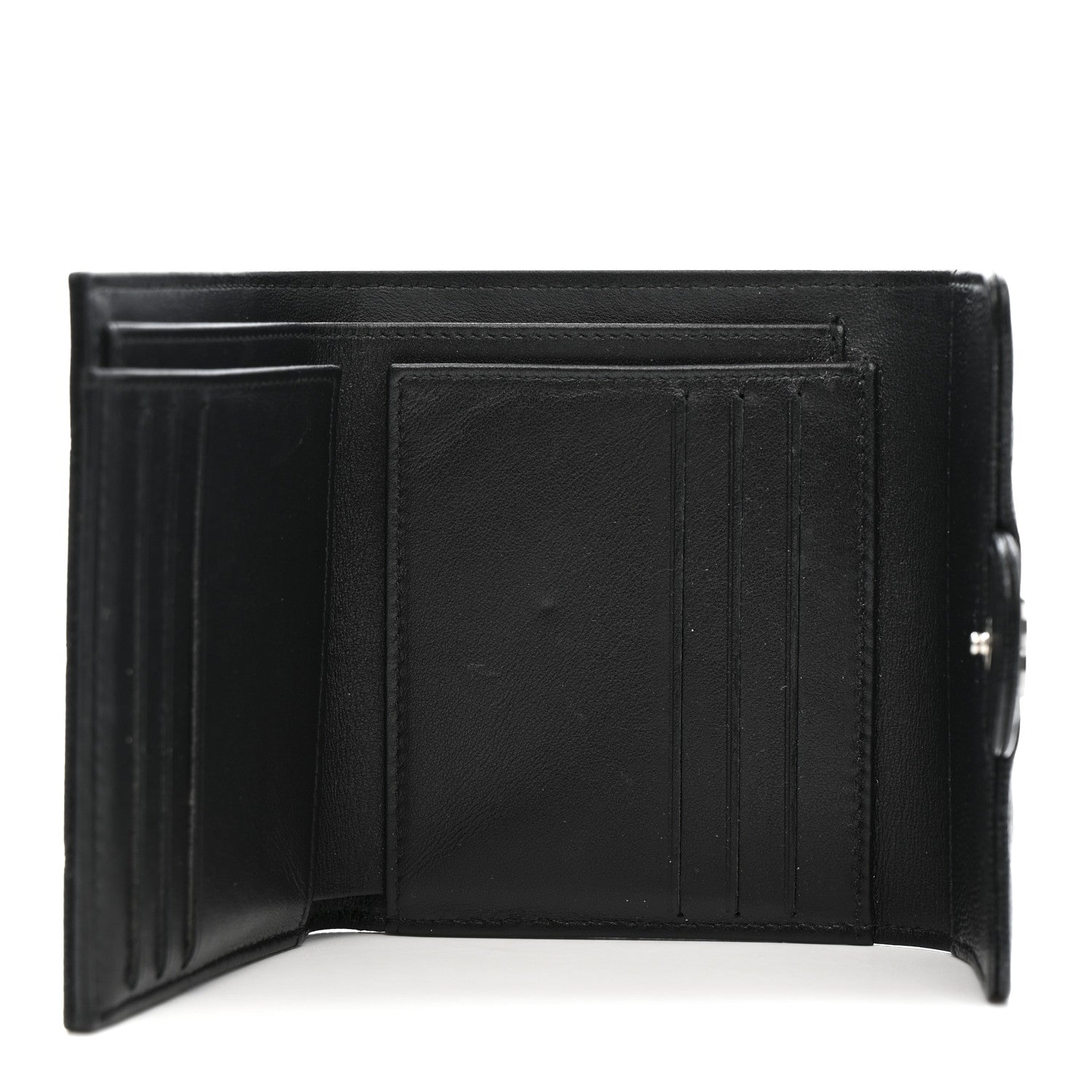 Chanel Iridescent Caviar Quilted Compact Flap Wallet Black 5 of 11