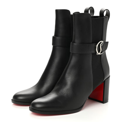 Christian Louboutin Calfskin 70 Chelsea Ankle Boots 38.5 Black 3 of 6