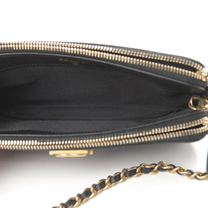 Chanel Lambskin Quilted Small Boy Clutch With Chain Black 6 of 18