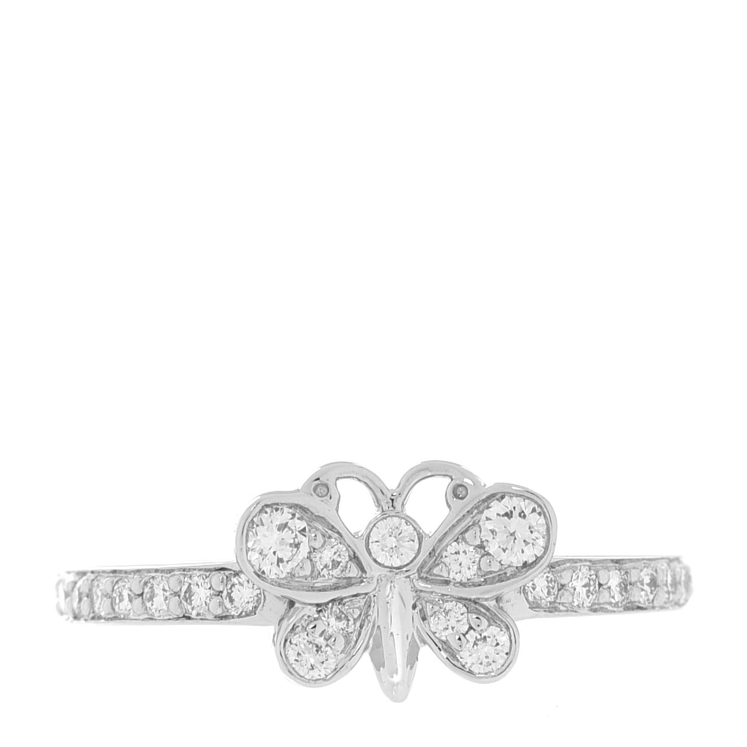 Tiffany Platinum Diamond Enchant Butterfly Ring 49 5 1 of 6