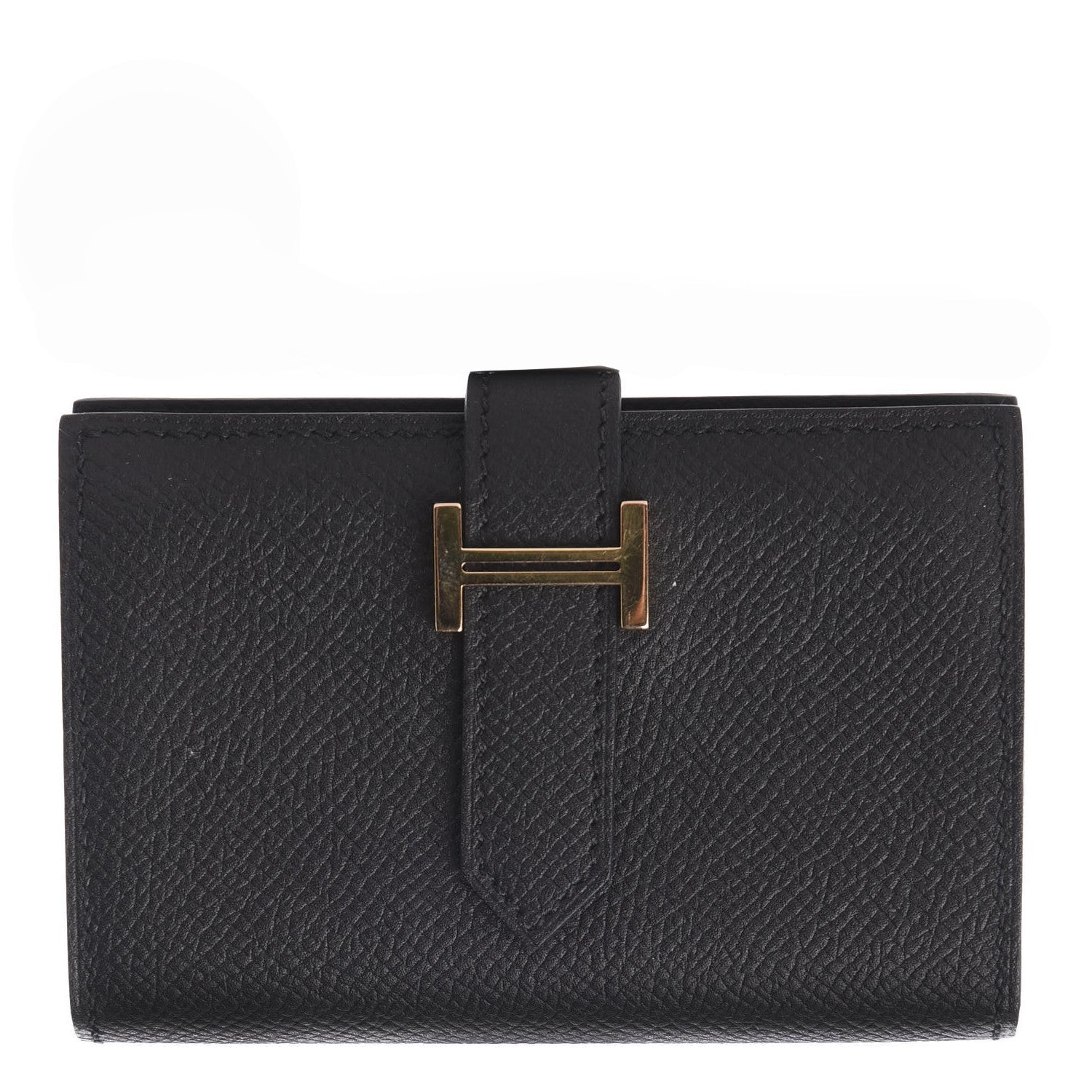 Hermes Epsom Mini Bearn Wallet Black 1 of 8