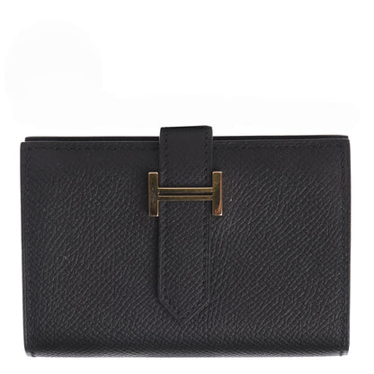 Hermes Epsom Mini Bearn Wallet Black 1 of 8