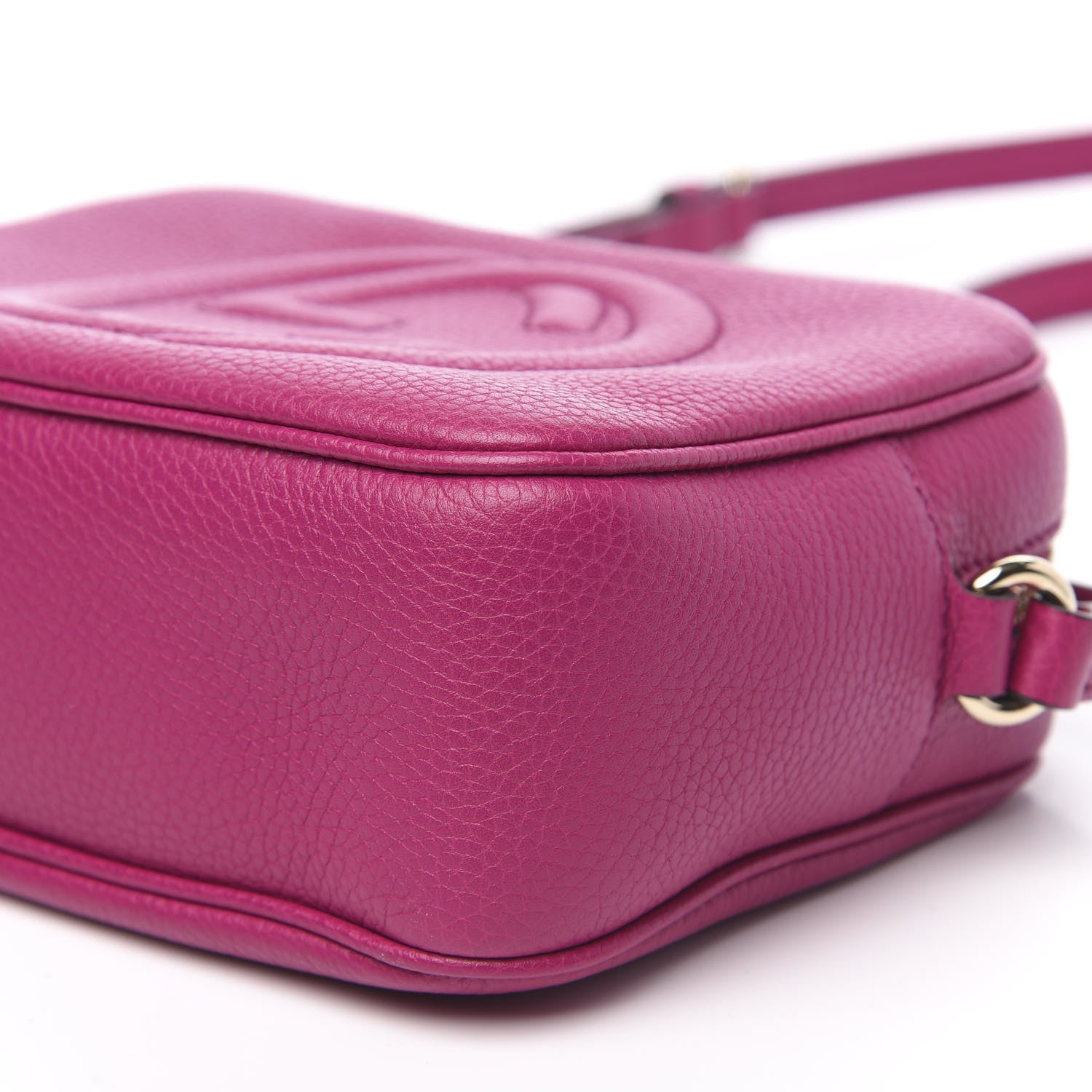Gucci Pebbled Calfskin Small Soho Disco Bag Bright Bougainvillea 9 of 9