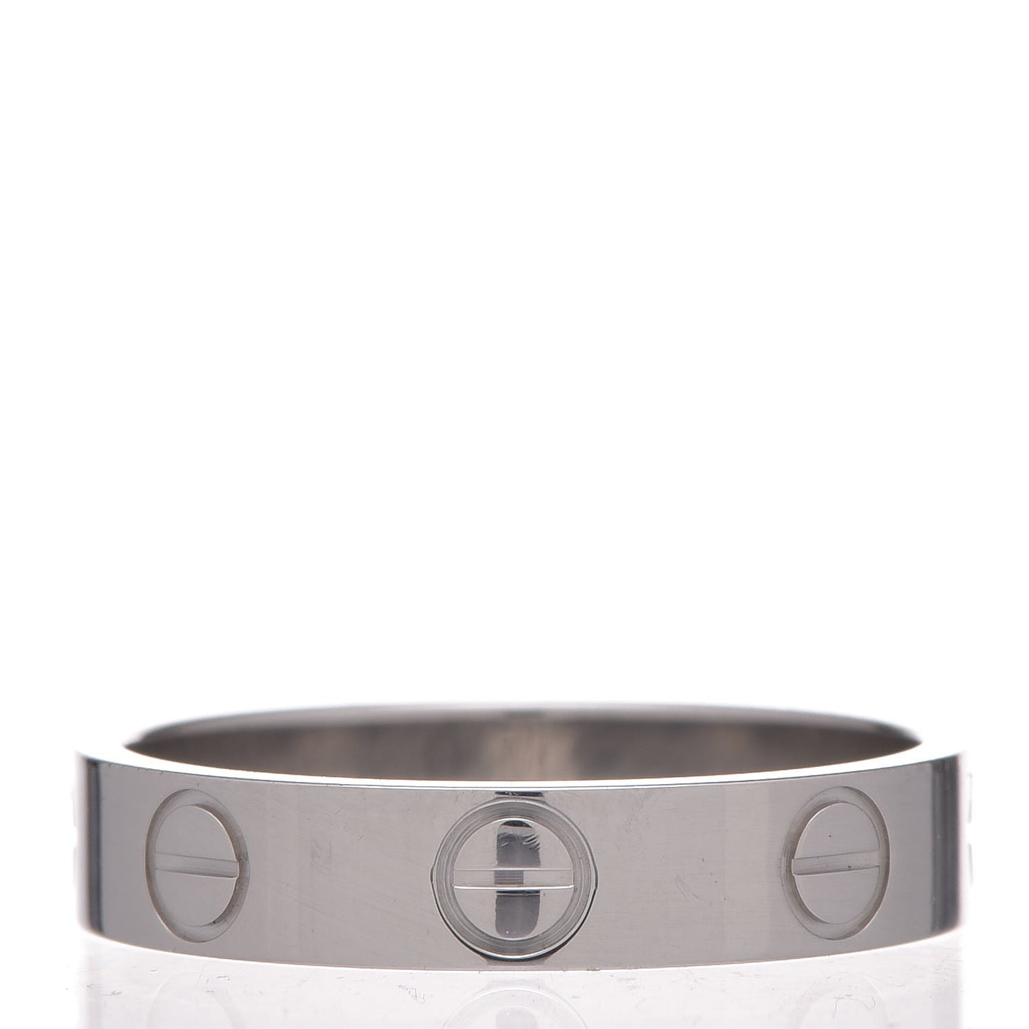 Platinum 3.5mm LOVE Wedding Band Ring 48 4.25