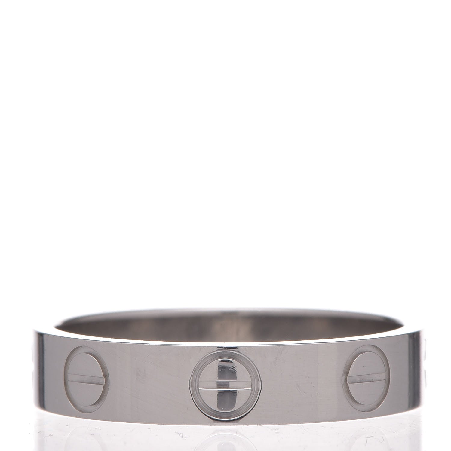 Cartier Platinum 3.5mm LOVE Wedding Band Ring 48 4.25 3 of 5
