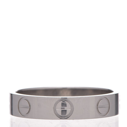 Cartier Platinum 3.5mm LOVE Wedding Band Ring 48 4.25 3 of 5