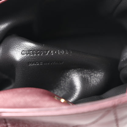 Saint Laurent Lambskin Matelasse Monogram Mini Jamie Shoulder Pouch Bag Rouge Cabernet 7 of 10