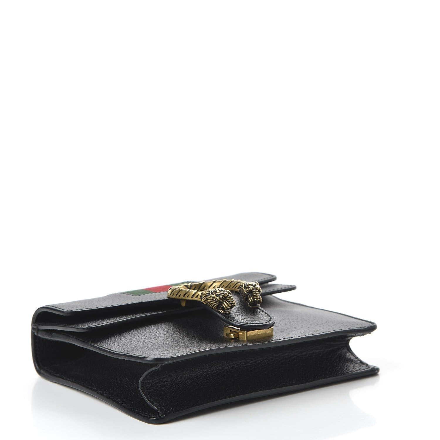 Gucci Calfskin Web Mini Dionysus Shoulder Bag Black 4 of 10