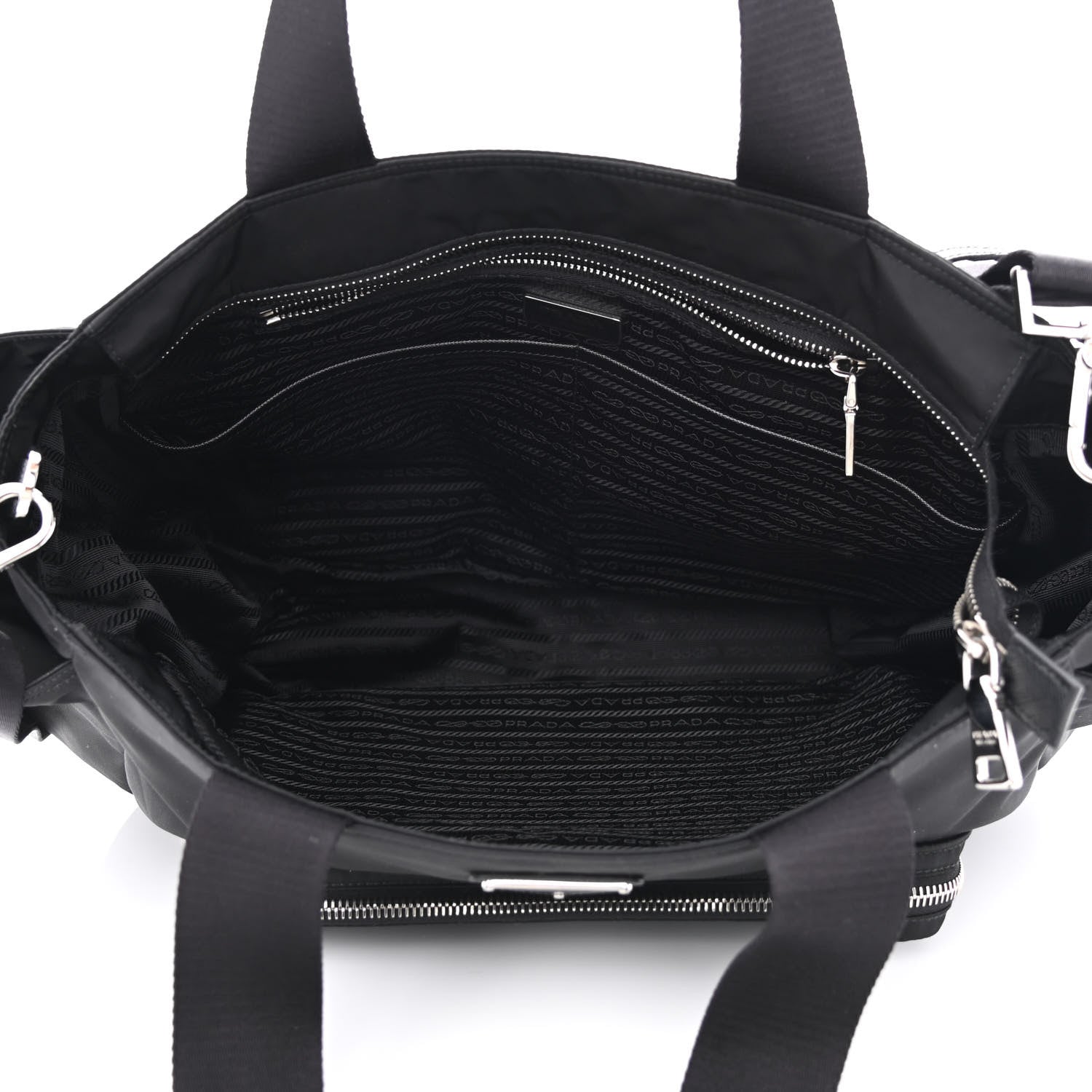 Prada Nylon Vela Baby Bag Black 6 of 13