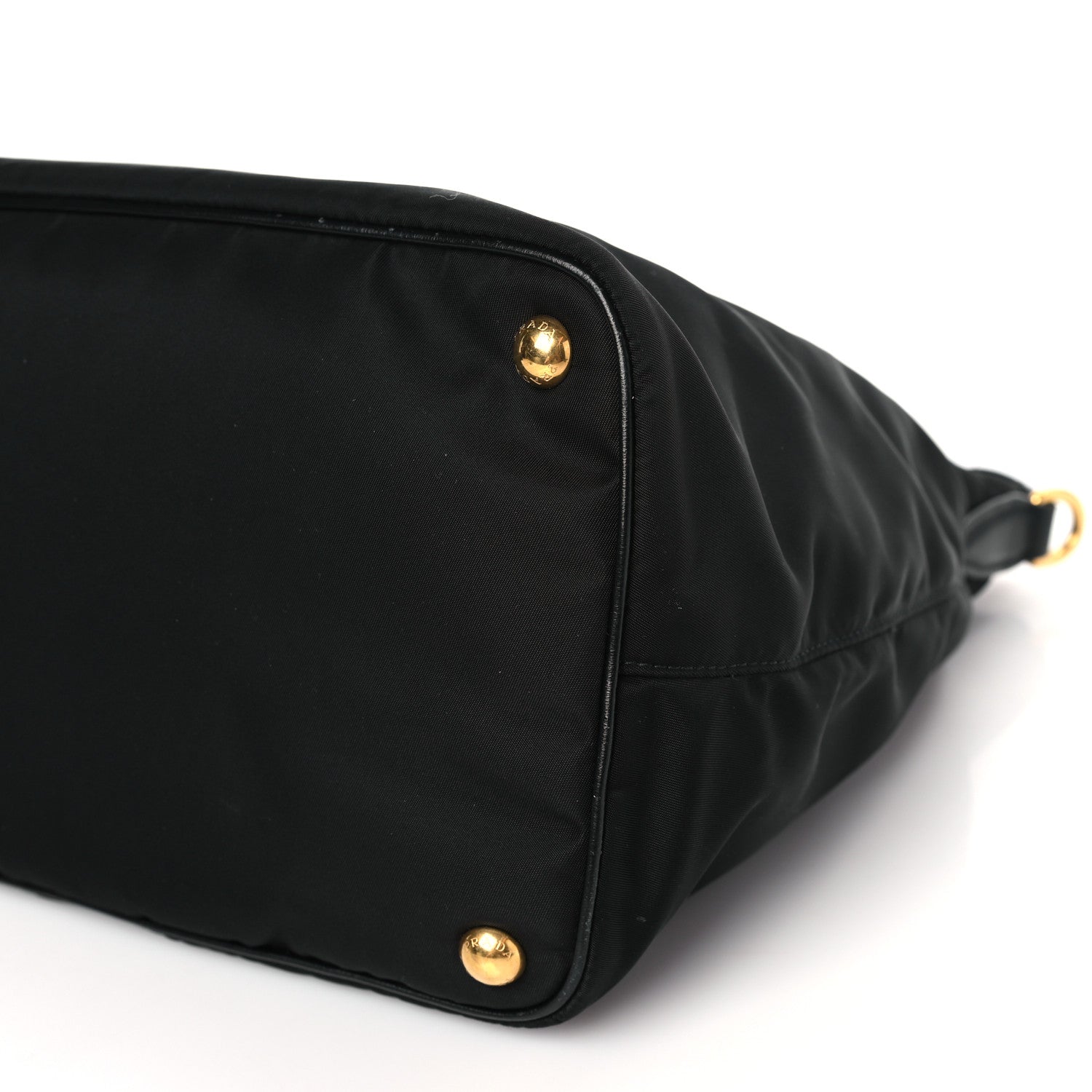 Prada Tessuto Nylon Soft Calfskin Tote Black 9 of 10