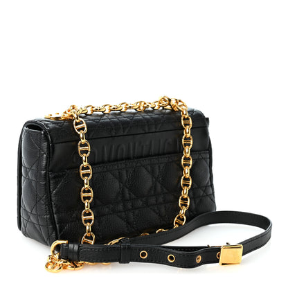 Christian Dior Calfskin Cannage Small Caro Bag Black 3 of 11