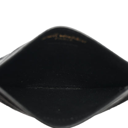 Saint Laurent Grain De Poudre Matelasse Chevron Monogram Credit Card Case Black 5 of 8
