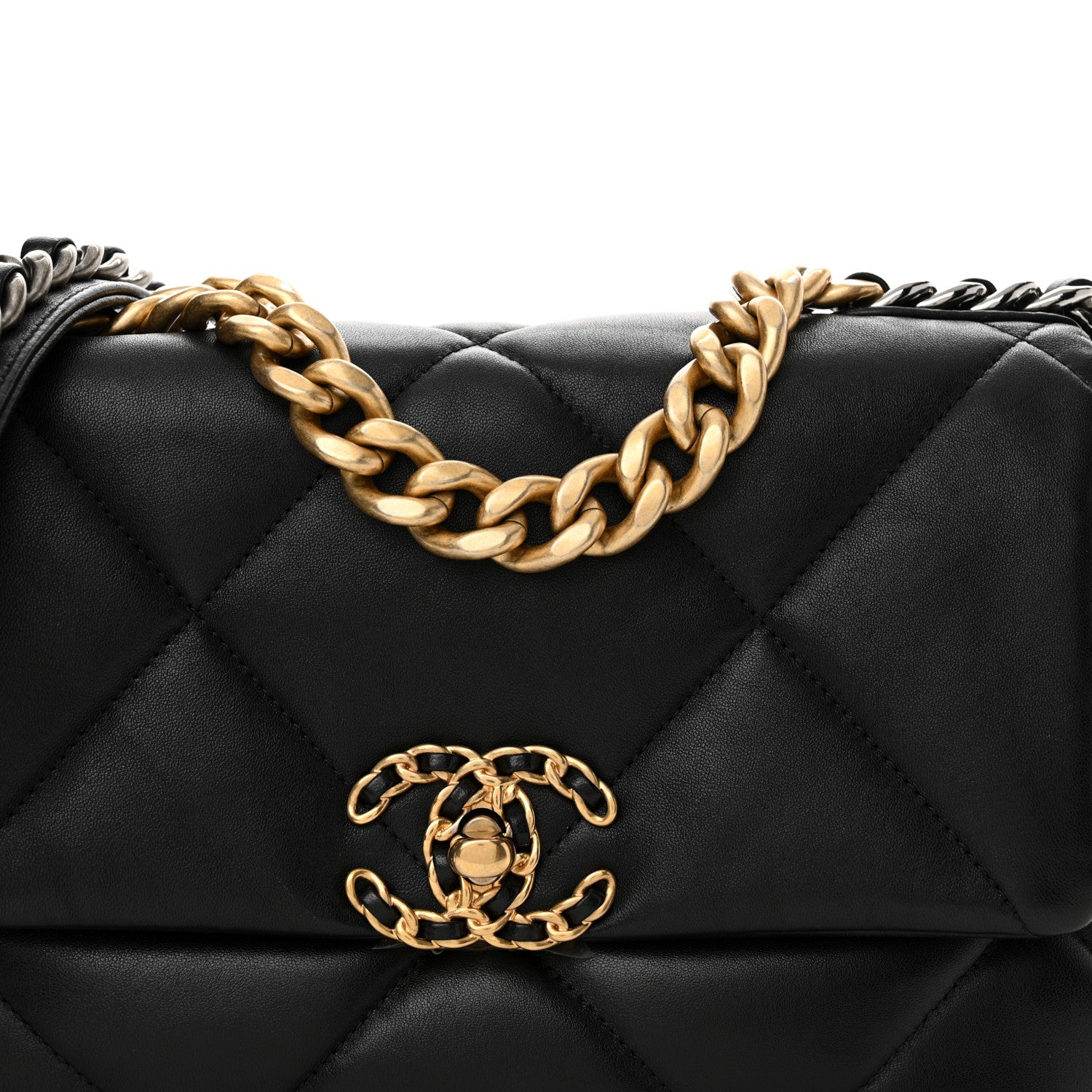 Chanel Lambskin Quilted Medium Chanel 19 Flap Black 8 of 11