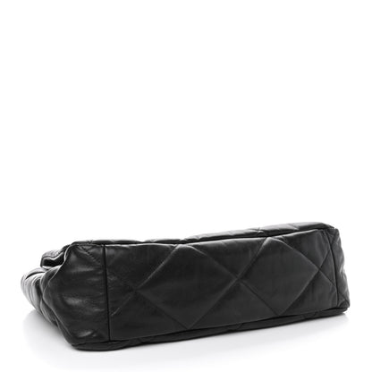 Chanel Goatskin Quilted Maxi Chanel 19 Flap Black 3 of 4