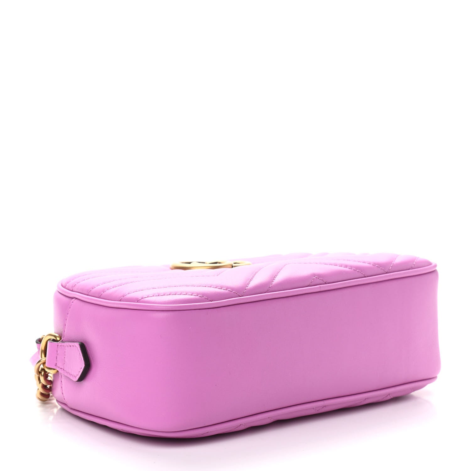 Gucci Calfskin Matelasse Small GG Marmont Chain Shoulder Bag Candy Mousse 4 of 10