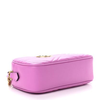 Gucci Calfskin Matelasse Small GG Marmont Chain Shoulder Bag Candy Mousse 4 of 10