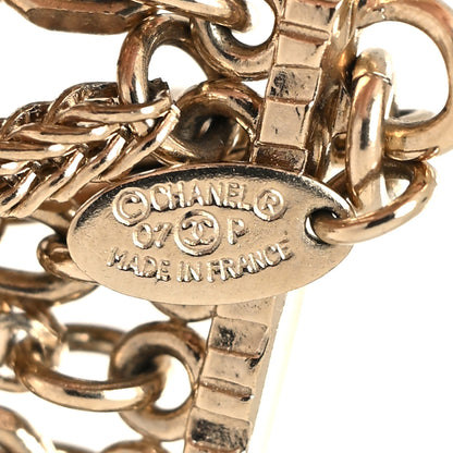 Chanel Metal Multistrand Chain CC Bracelet Gold 5 of 5