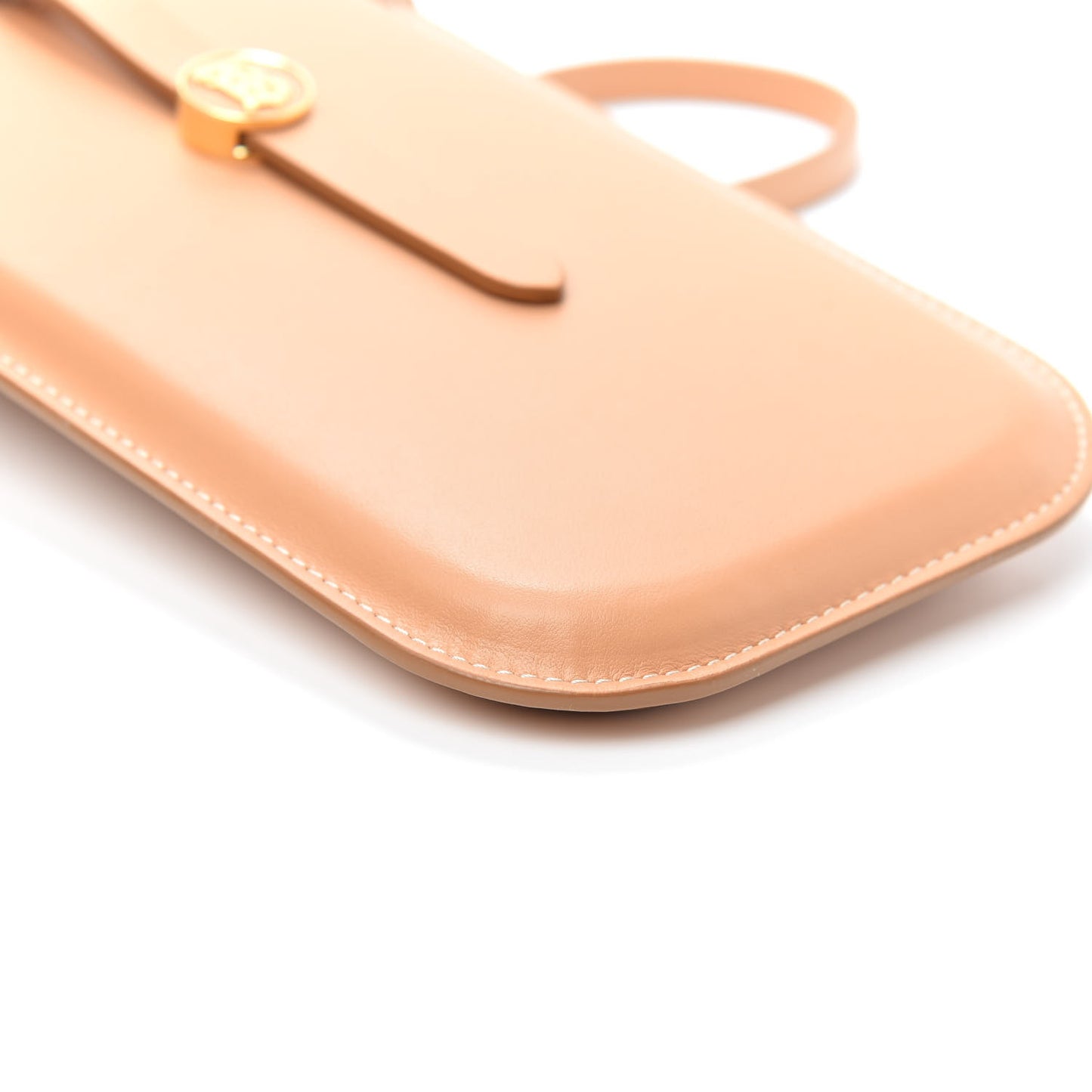 Calfskin Anne Phone Case With Strap Warm Sand