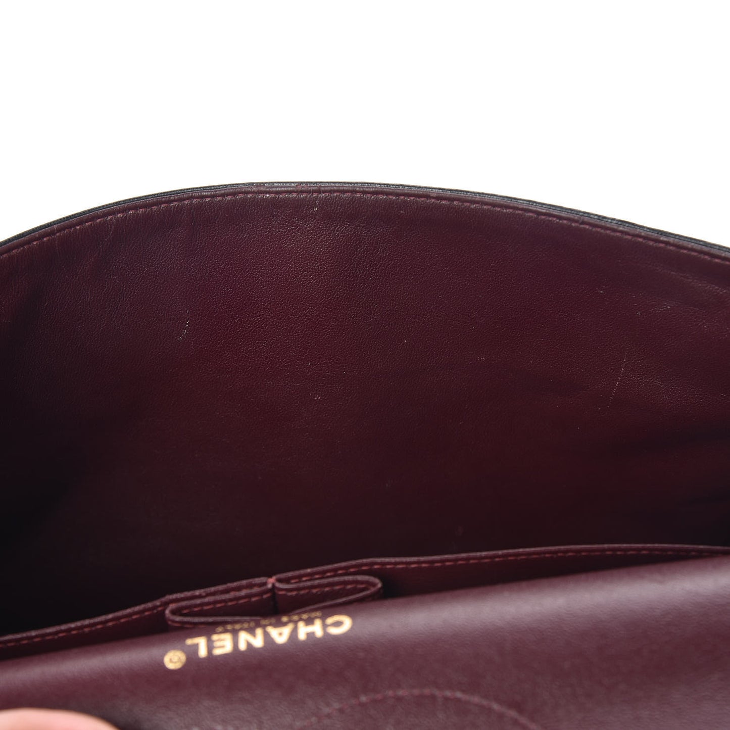 Lambskin Quilted Jumbo Double Flap Black