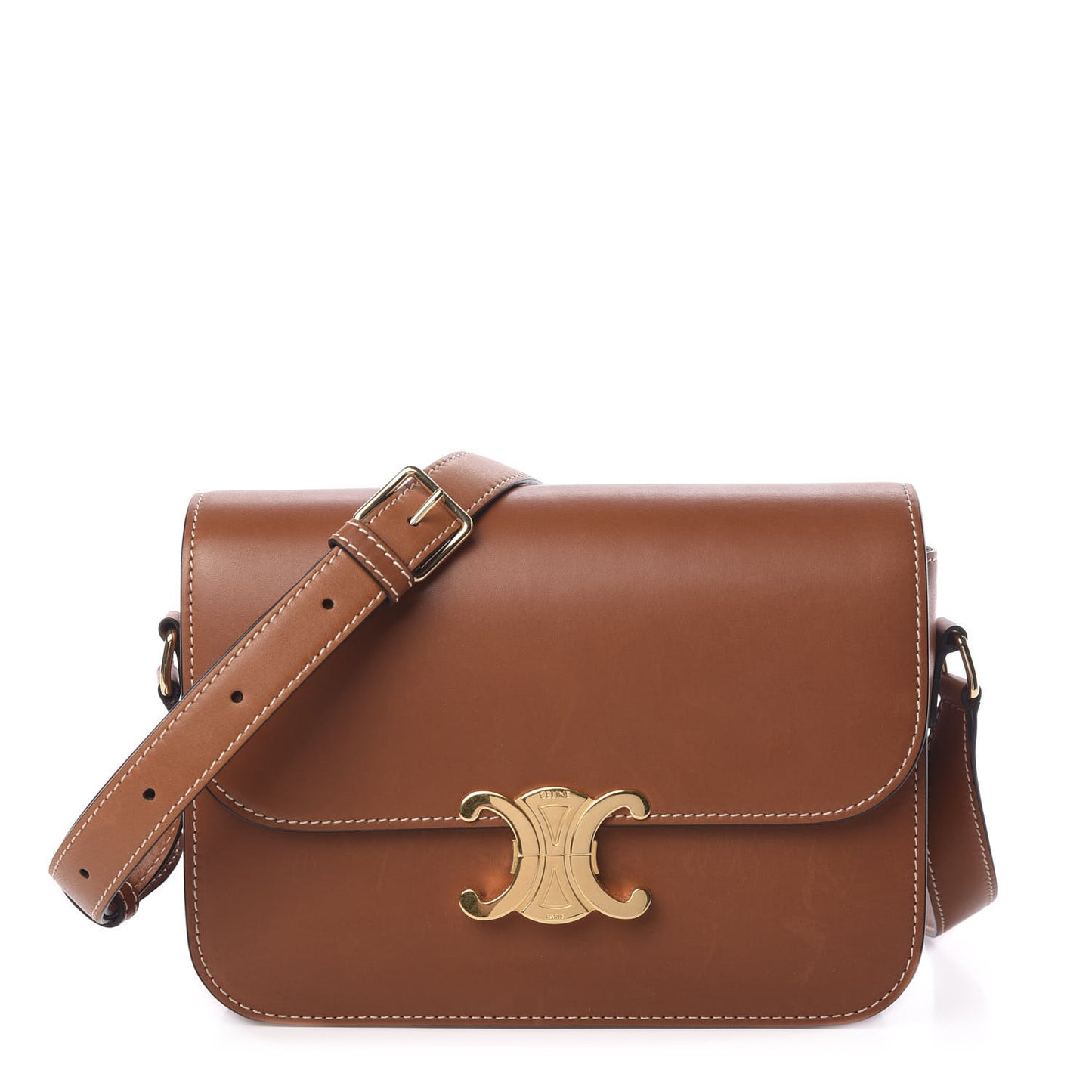 Natural Calfskin Medium Triomphe Tan