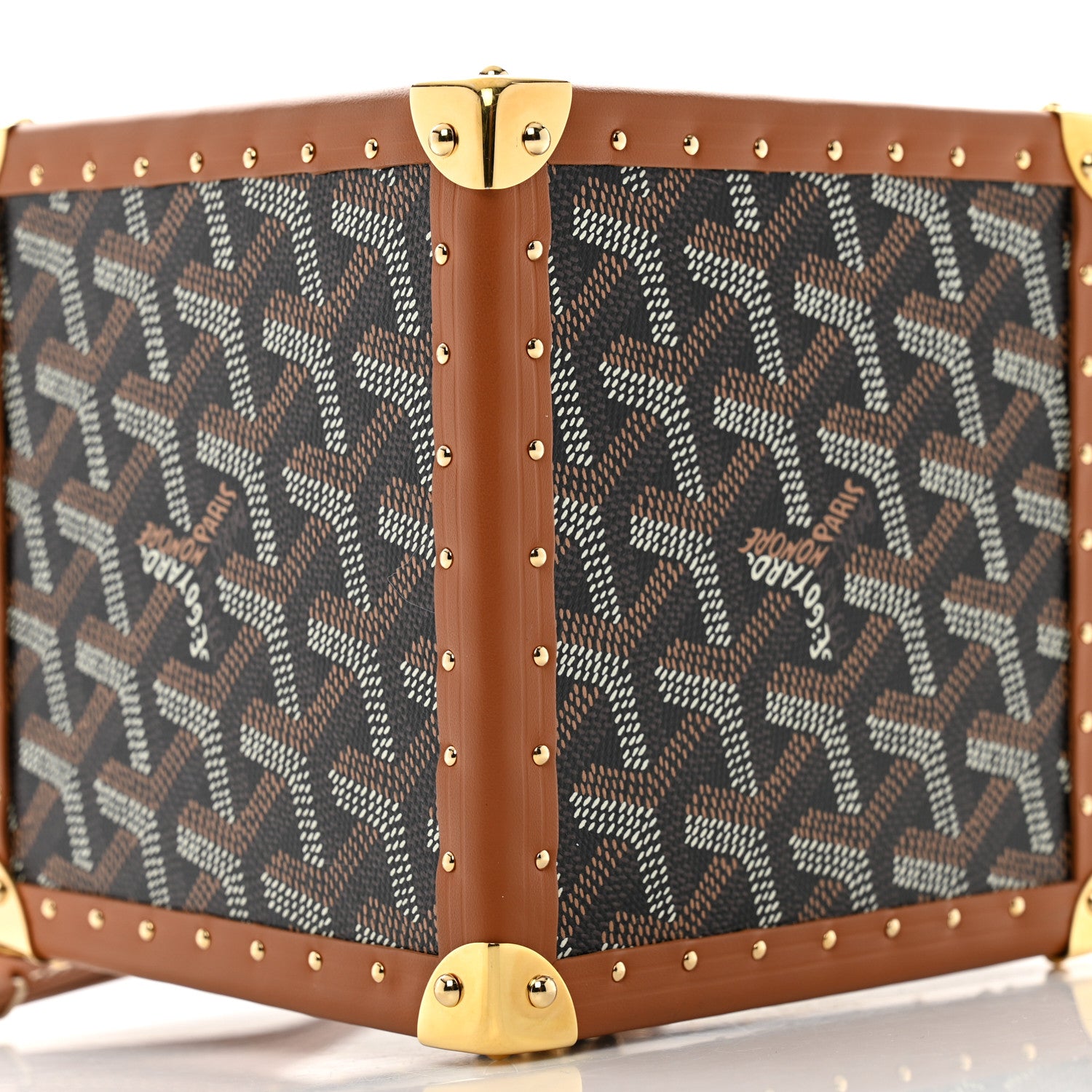 Goyard Goyardine De Trunk Bag Black Gold 8 of 9