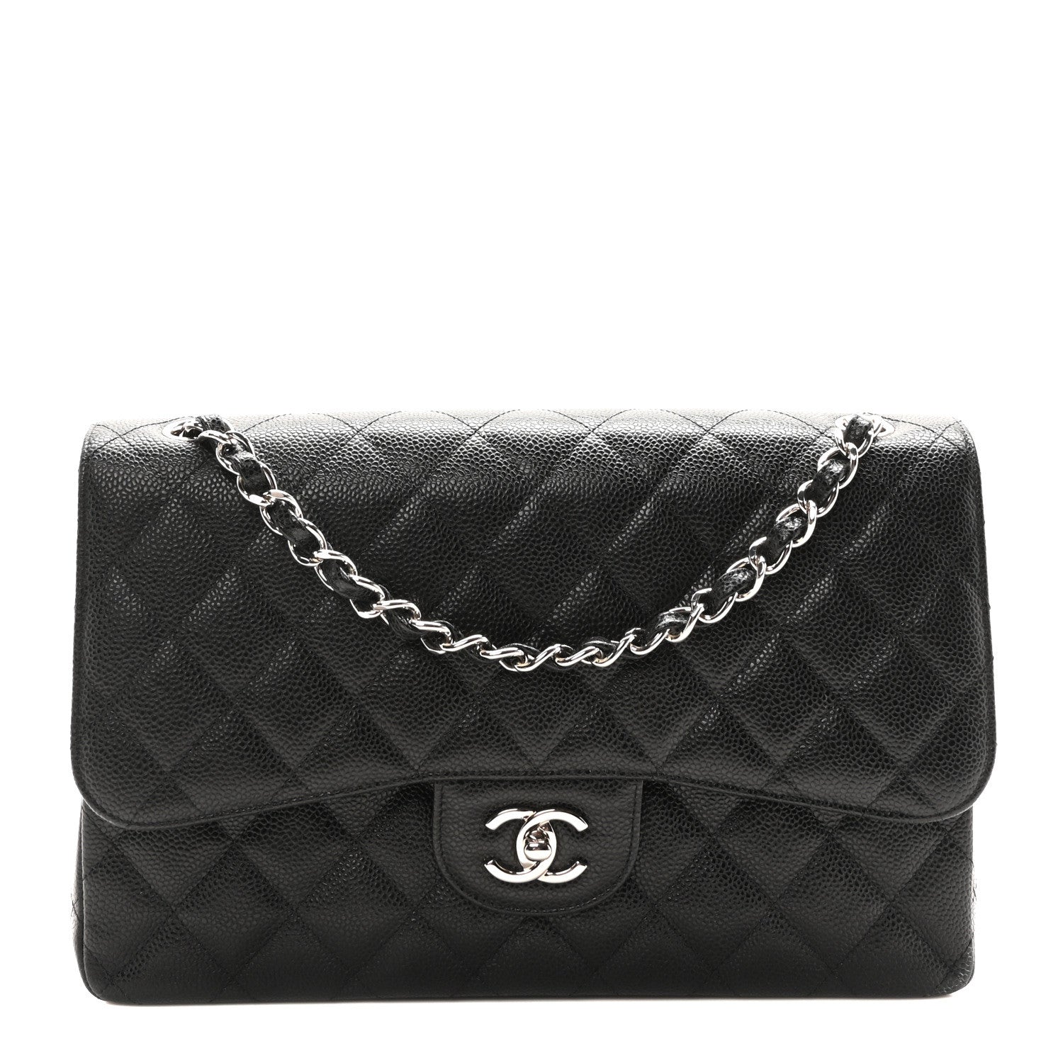 Chanel Caviar Quilted Jumbo Double Flap Black 1 of 10