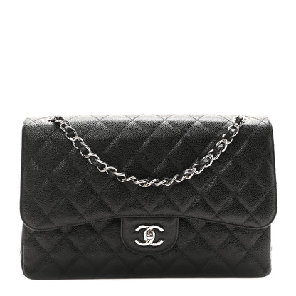 Chanel Caviar Quilted Jumbo Double Flap Black 1 of 10