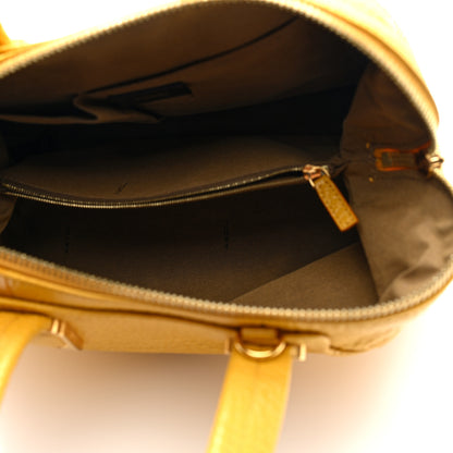Fendi Pebbled Calfskin Small Chameleon Tote Sunflower Satin 5 of 9