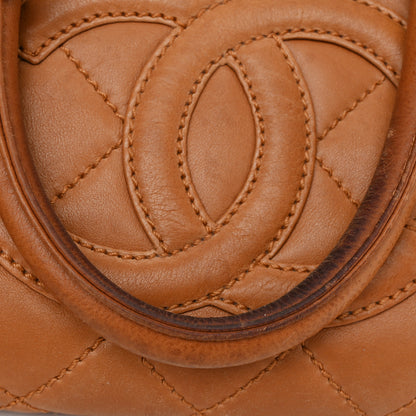 Chanel Calfskin Quilted Small Bowler Gold 12 of 13