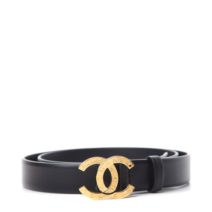 Chanel Calfskin Paris Button CC Belt 85 34 Black 1 of 8
