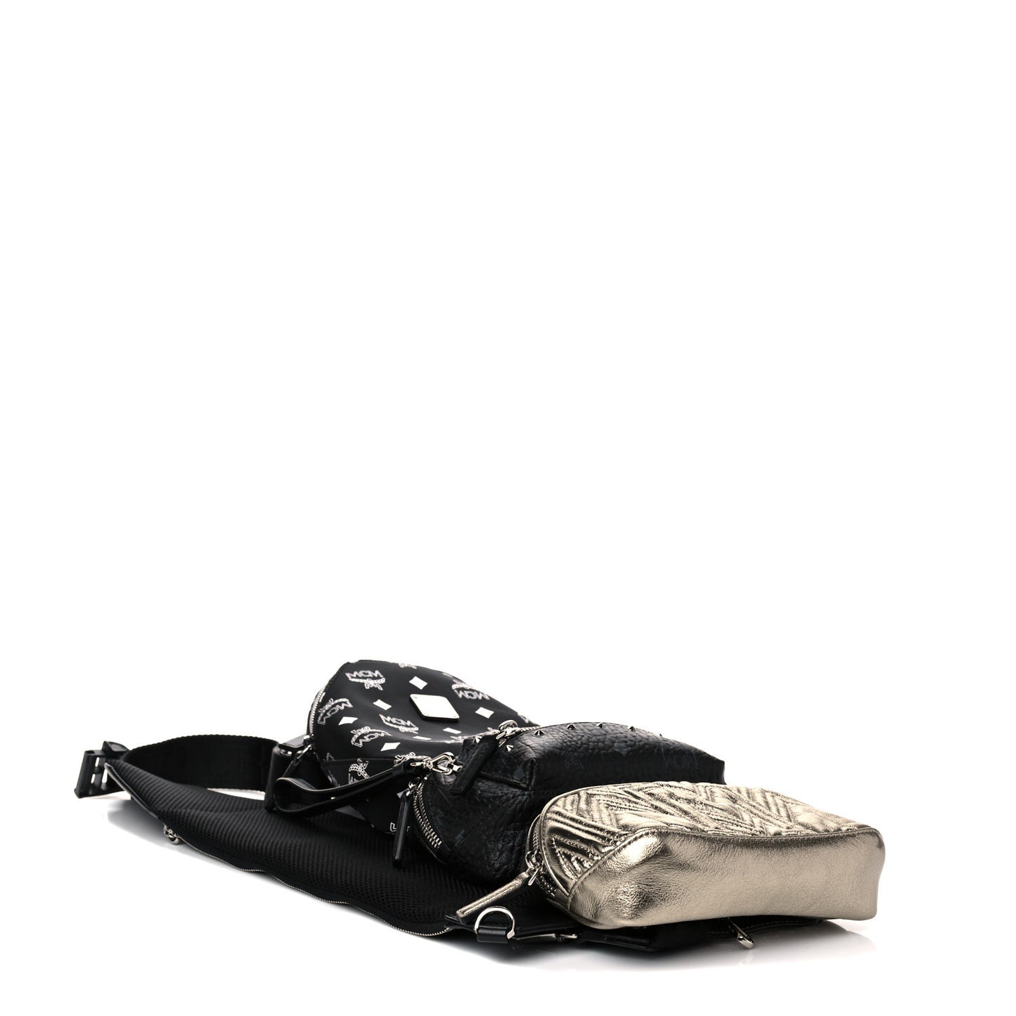 Visetos Trey 4-in-1 Sling Backpack Black Gold