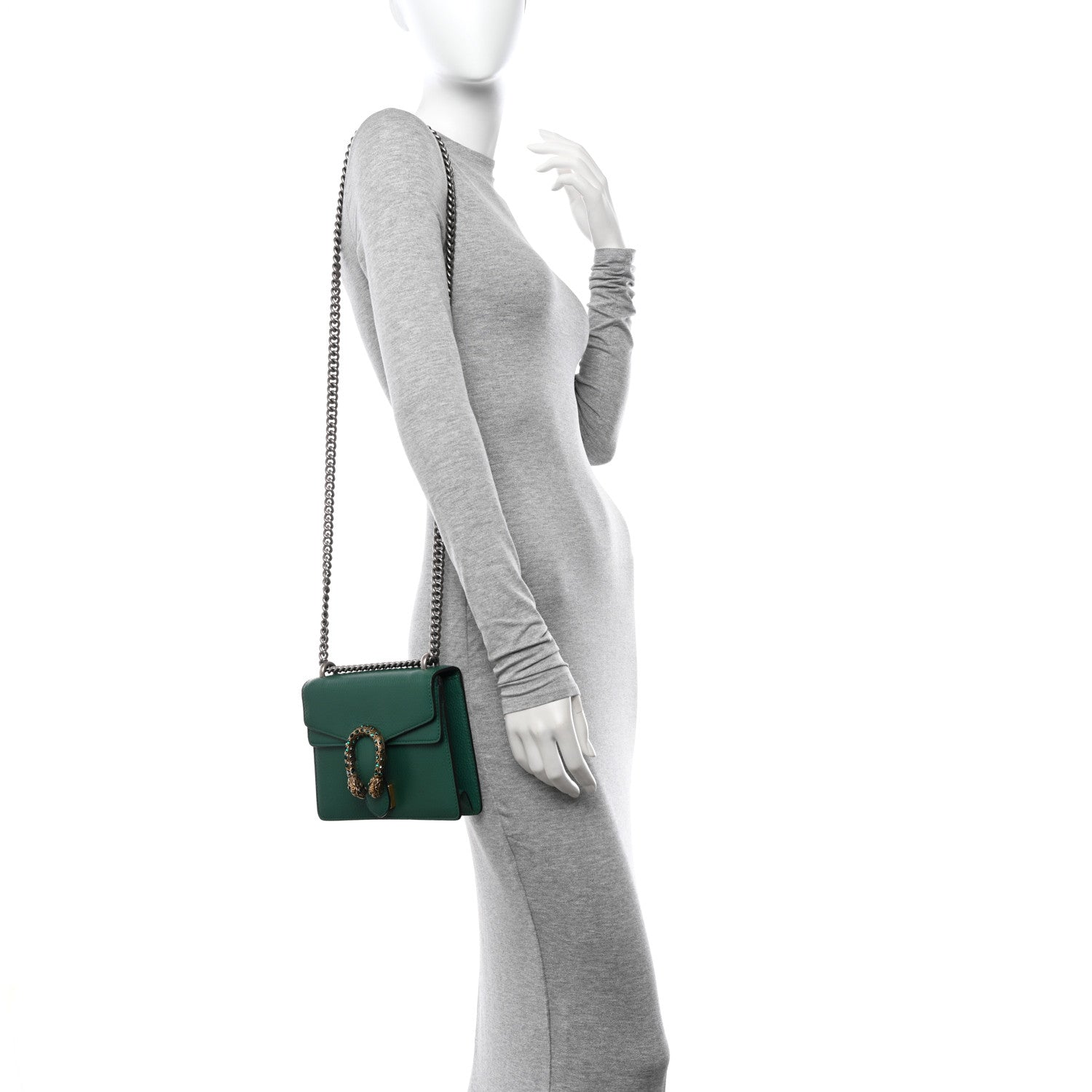 Gucci Calfskin Mini Dionysus Shoulder Bag Emerald 2 of 13